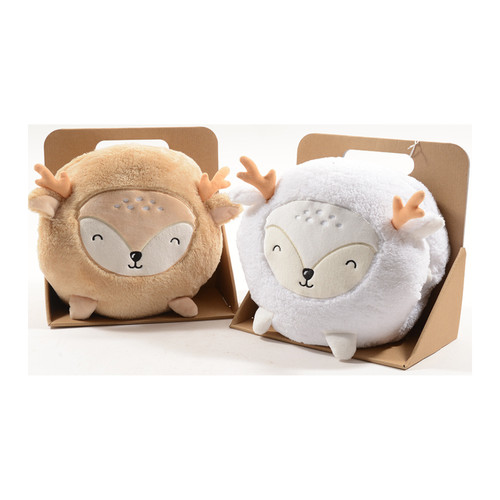 Renna peluche scaldamani con - peluche,