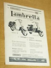 LAMBRETTA INNOCENTI 125 D LD MODELLO=ANNI '50=PUBBLICITA=ADVERTISING=1951 ANNO