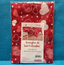 NUOVA ? Tovaglia San Valentino Motivo a Cuori - 140x180 cm - Tavolo 6/8 Posti