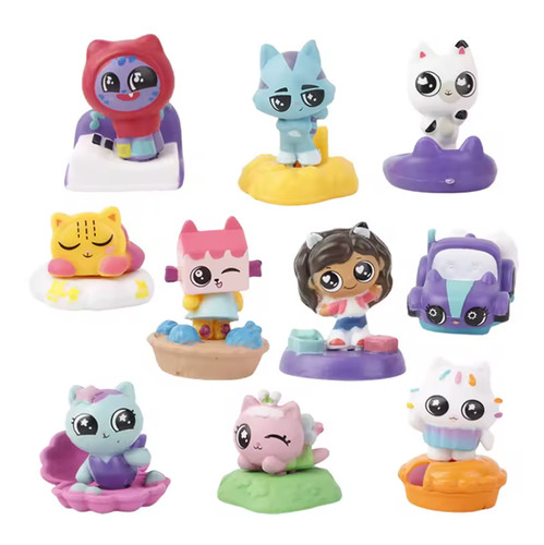 10pcs gabby dollhouse mini - 10pcs,