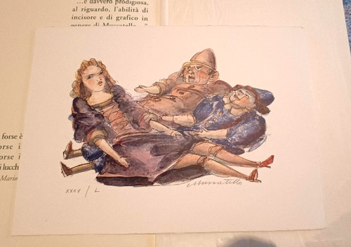 Coppia litografie muscatello - coppia, v.muscatello