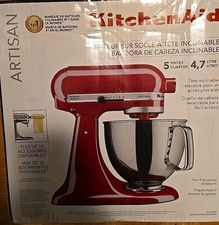 Kitchen Aid Artisan Mixer con supporto testa inclinabile rosso impero 5 quarti