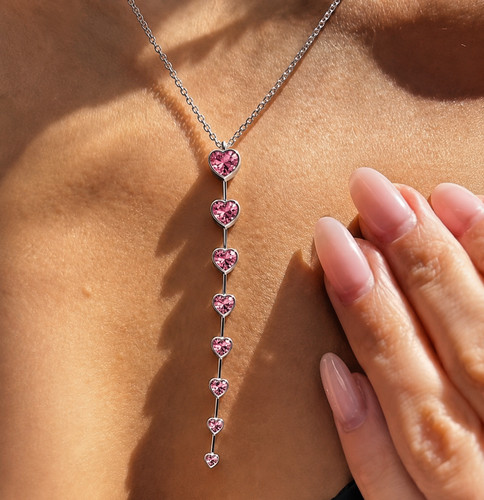 Collana goccia lunga - , zaffiro