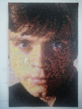 Mosaico Moderno Pixelart Handmade Con Hama Beads " Luke Skywalker" 