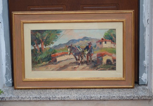 N5082 quadro paesaggio pastore - quadro,