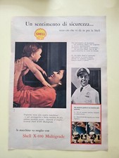 SHELL X-100 MULTIGRADE CLIPPING RITAGLIO PUBBLICITA' ANNI 60 ADVERTISING #G20