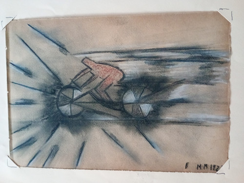Futurismo disegno matita - a,