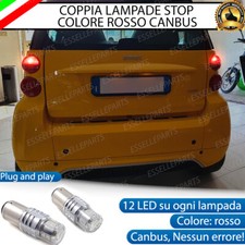 COPPIA LAMPADE LED STOP CANBUS POSTERIORI PER SMART FORTWO W451 ROSSO CANBUS