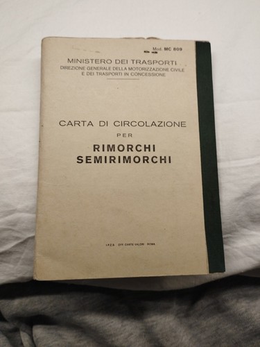 Libretto carrello imbarcazioni - carrello,