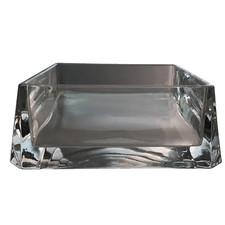 Esclusiva ciotola quadrata grande cristallo anni 70 stile Cini Boeri Arnolfo di Cambio epoca