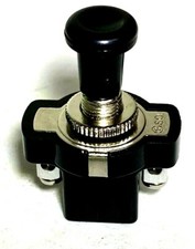 INTERRUTTORE PULSANTE ON/OFF TERMINALI A VITE 12V/24V TIPO CORTO FISSAGGIO 8mm