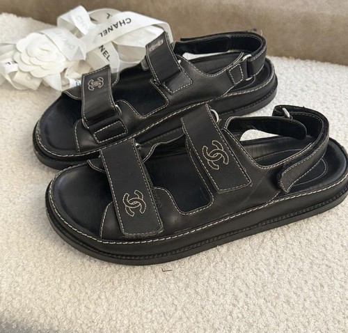 Women chanel sandals - sandals, black