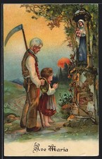 Cartolina Bambino prega