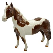 RARO & MINT *BESWICK* CAVALLO MODELLO 1373 SKEWBALD PINTO PONY ** 2° VERSIONE **