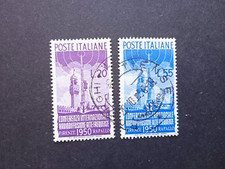 1950 Repubblica italiana Usati 2 valori Radio diffusione alte frequenze Firenze