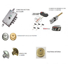 KIT SERRATURA PER PORTA BLINDATA + CILINDRO EUROPEO SECUREMME CON POMO