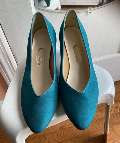 Decolte vintage raso blu - vintage,