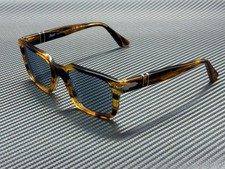 Occhiali da sole uomo PERSOL PO3272S 123556 a righe marrone blu 55 mm