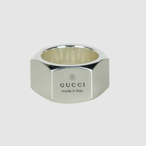 Gucci hexagon silver ring - gucci,