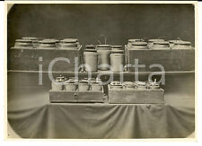 1927 COMO Esposizione Voltiana - Tavolo contenitori - Elettricità *Foto 17x12 c