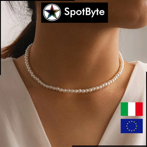 Collana donna tutta perline - collana,