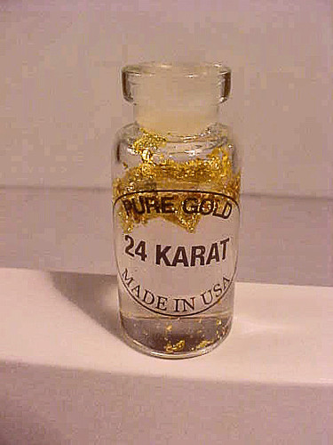 Oro carati fiala con - 24,