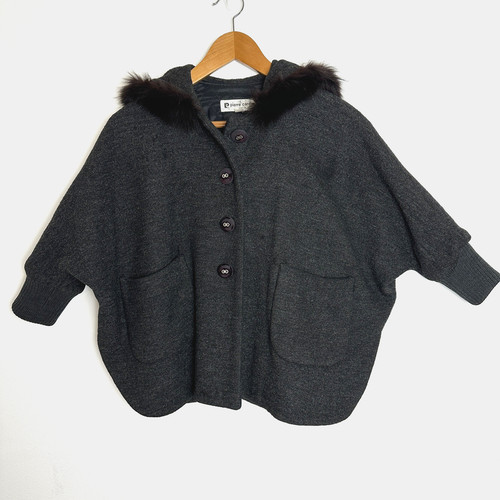 Giacca mantello lana donna