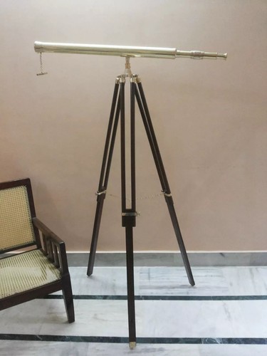 Antico telescopio ottone - telescopio,