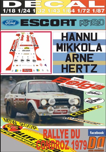 Decal ford escort - 1800, mkii