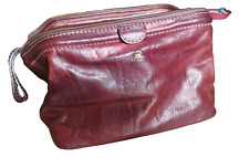 BORSA BEAUTY DE BRIDGE Pelle Bovina Marrone spessa - Hand Made in Italy. Vintage