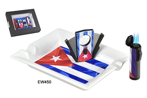 Set cuban flag posacenere - flag,