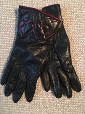 Guanti Moschino in pelle nera