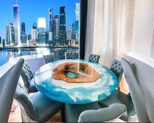 Tavolo rotondo in resina