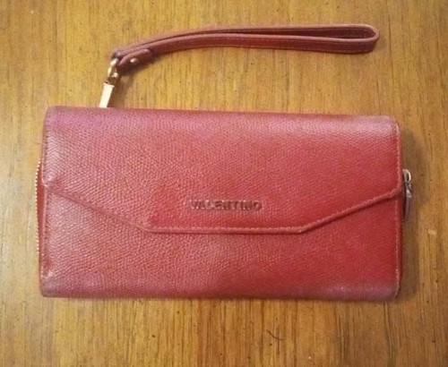 Pochette portafoglio pelle