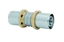 RACCORDO PINZA PRESSARE TUBO POLIETILENE MULTISTRATO PEX DRITTO DOPPIO E RIDOTTO