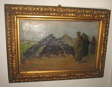 1920 Pietro De Francisco  Tunisi? Olio orientalista Sicilia Palermo