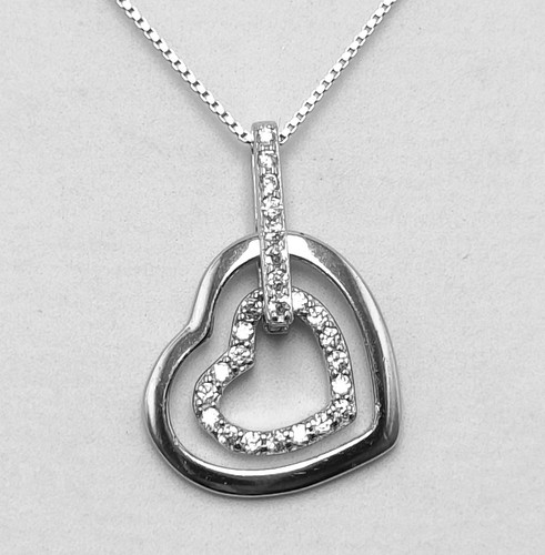 Collana cuore doppio - collana,