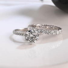 Set da sposa 3 ct taglio tondo