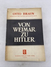 OTTO BRAUN - VON WEIMAR ZU