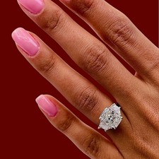 Anello radiante design platino