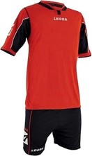 Legea Vento kit calcio rosso nero taglia S