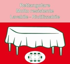 TOVAGLIA PLASTIFICATA RETTANGOLARE TINTA UNITA COLORI ASSORTITI MISTI 140x240 cm