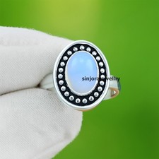 Anello regalo fatto a mano in argento sterling 925 con pietra preziosa...