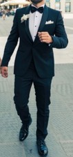 Abito Uomo Smoking completo Cerimonia sartoria italiana  Tg. 48/50