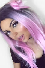 Parrucca rosa ombretta dritta corta bob parrucche per donna ragazza cosplay anime party parrucche