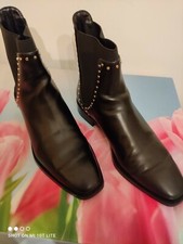 Stivaletti donna neri di pelle altezza caviglia