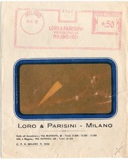Annullo Meccanico , rossa , 1932 , LORO e PARISINI - Milano , bollo arrivo.