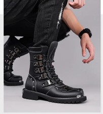 Stivali alti in pelle da uomo