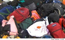 Lotto stock 30 ZAINI SCOLASTICI e BORSONI usati vario materiale epoca ragazzi di