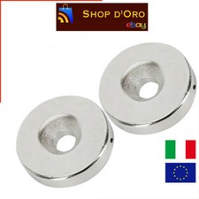 5 Pezzi Lotto N52 Magneti al Neodimio 20x3mm con Foro 5mm NdFeB Permanente Disco